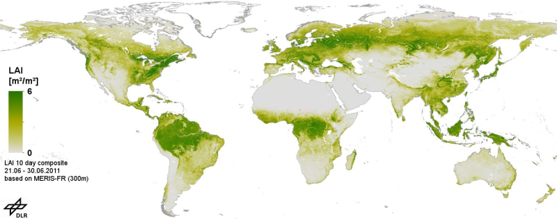 MERIS - Gap Free Leaf Area Index (LAI) - Global